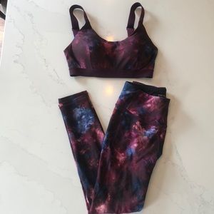 Calia Galaxy Print Small Workout Pants & Bra